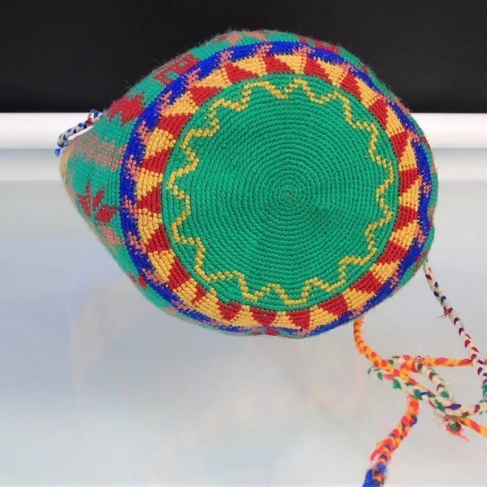 Hippie Bucket Purse Boho Woven Crossbody